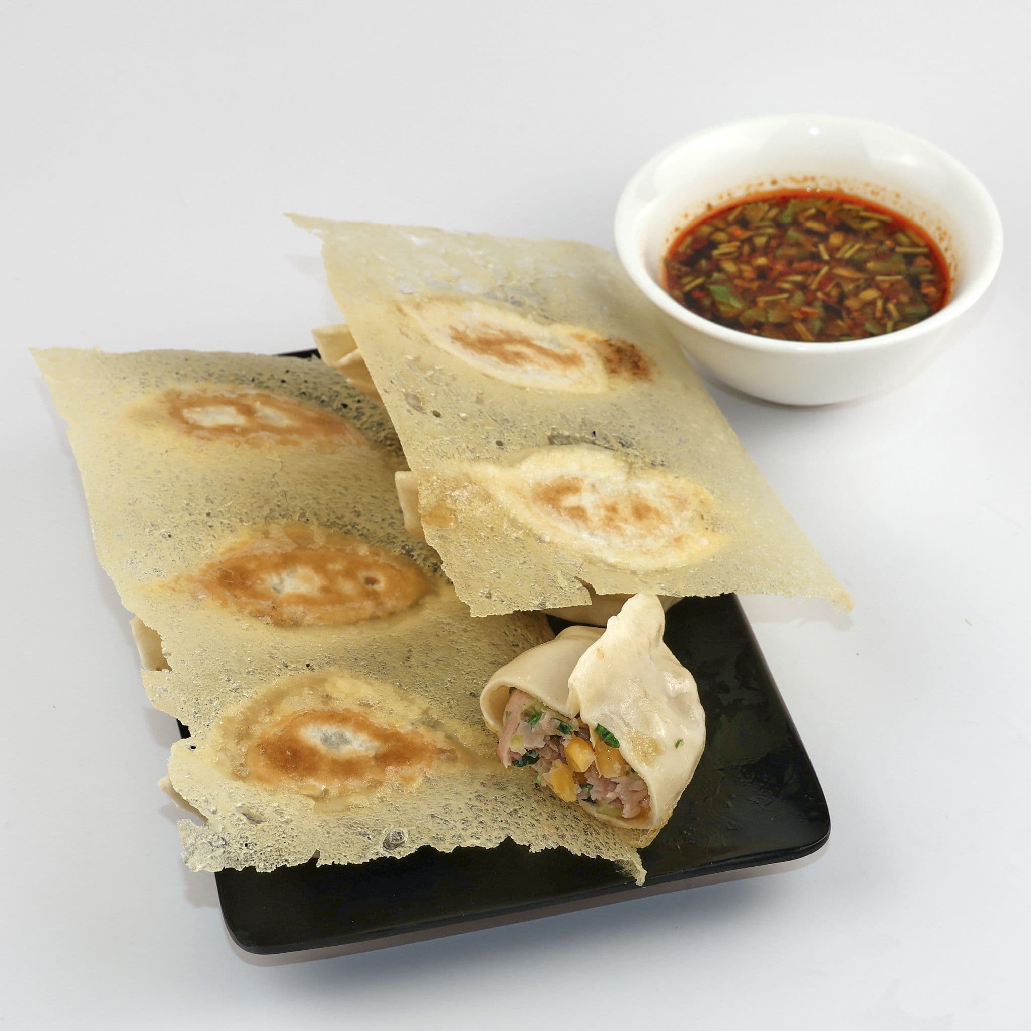 Pan-fried Chicken & Corn Dumplings